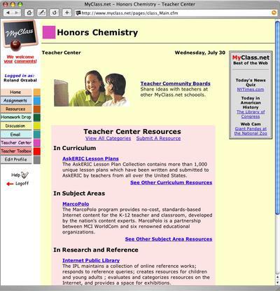 Teacher Community page